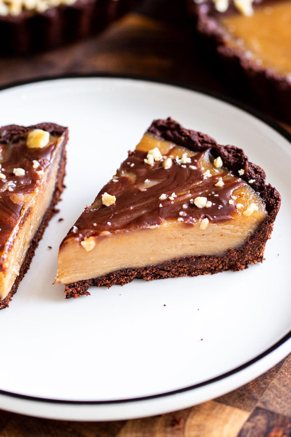 Vegan Peanut Butter Chocolate Tart