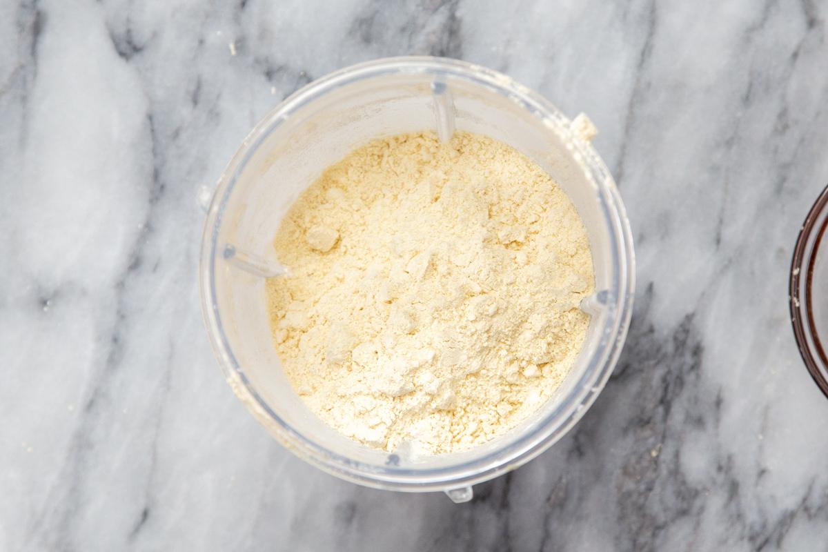 chickpea flour in a small blender