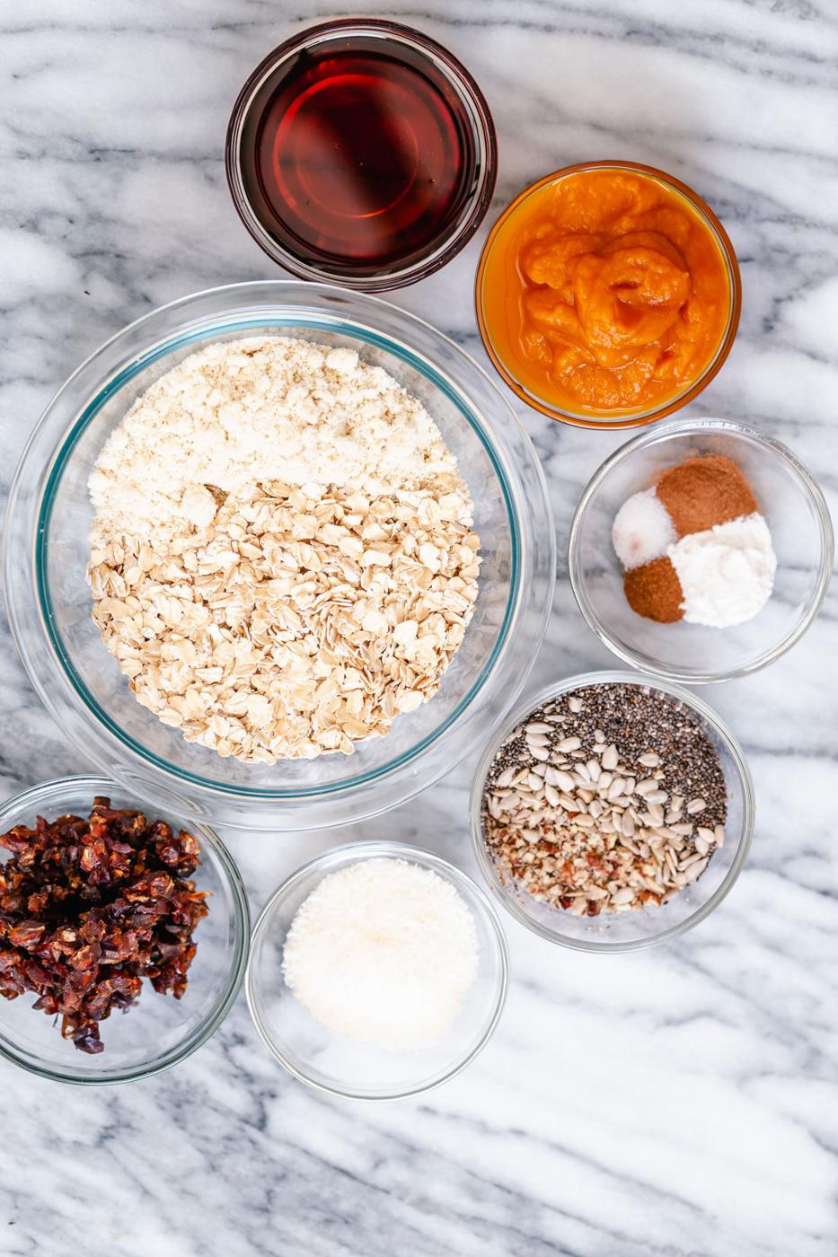 ingredients needed for making pumpkin breakfast cookies