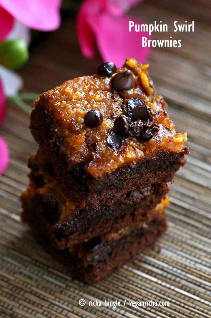 Vegan Pumpkin Brownies – Pumpkin Pie + Brownies