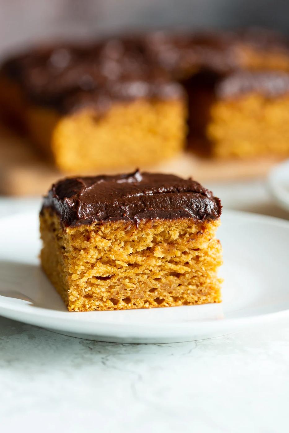 Vegan Pumpkin Cake with Chocolate Pumpkin Ganache