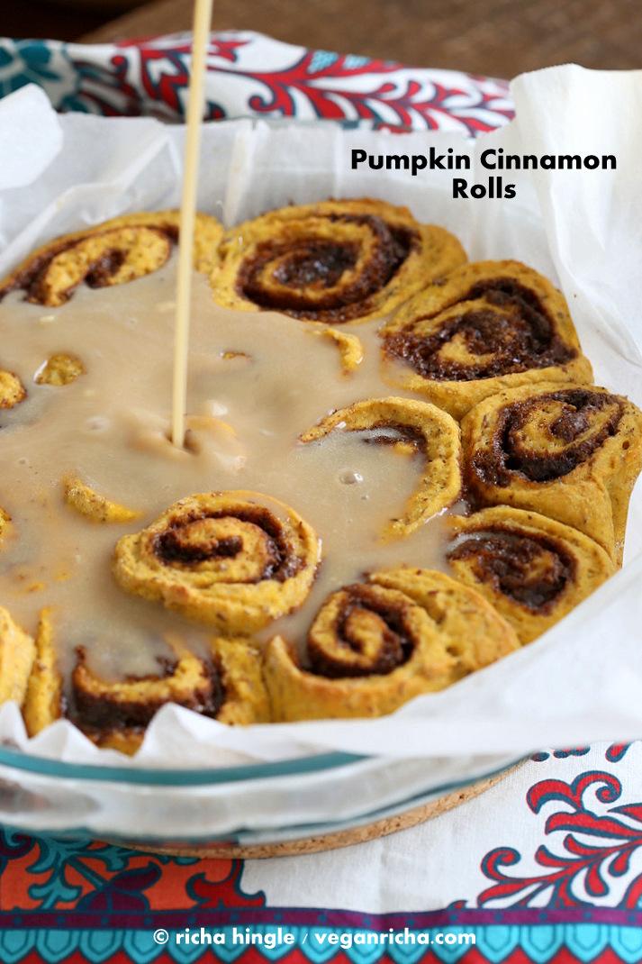 Vegan Pumpkin Cinnamon Rolls