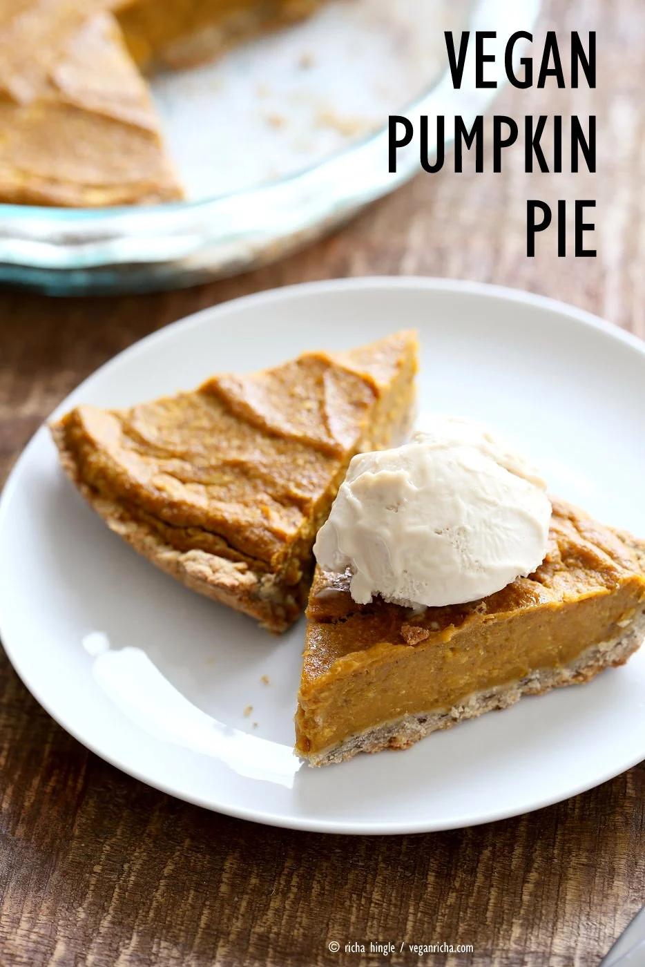 Vegan Pumpkin Pie with Rustic Crust