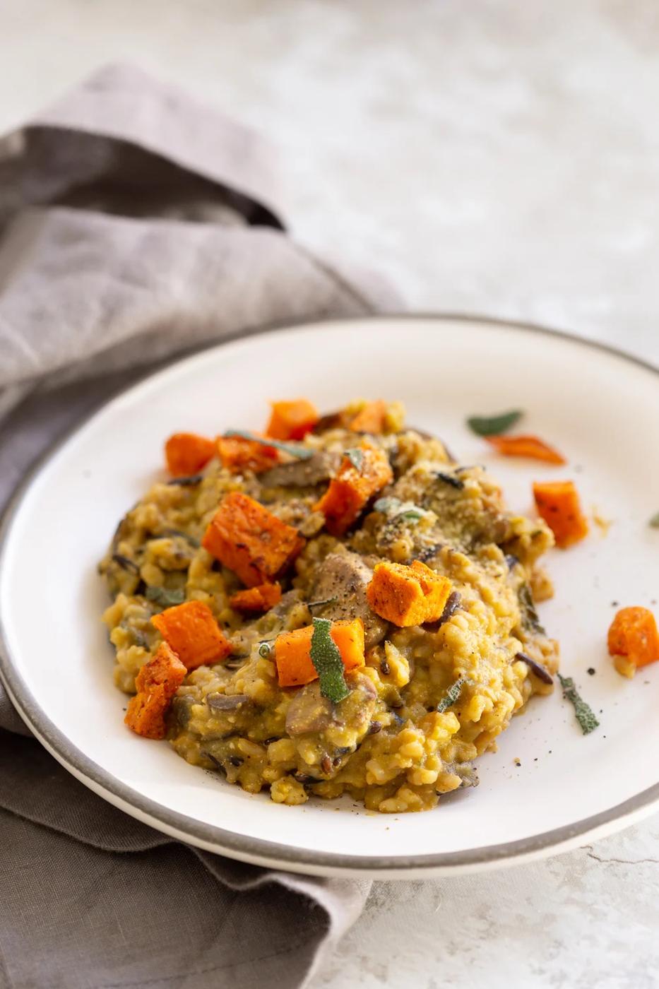 Vegan Pumpkin Risotto Instant Pot