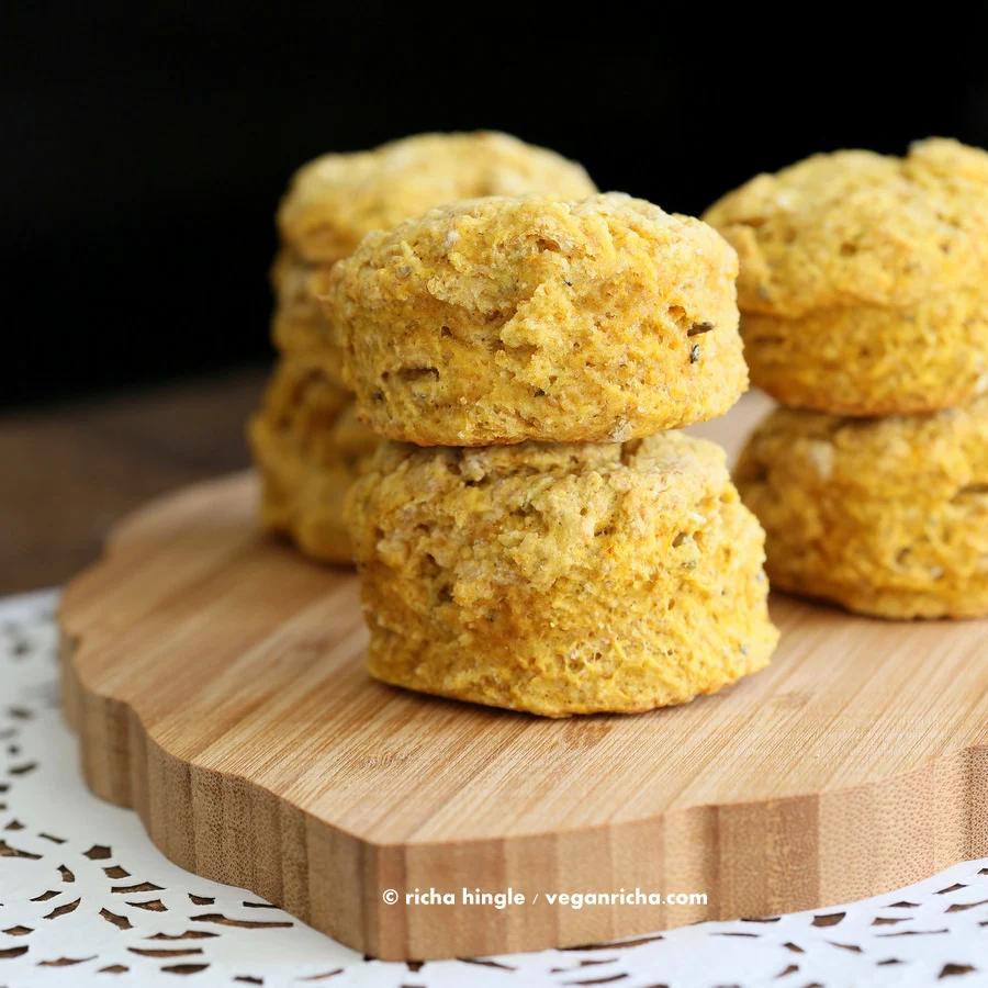 Vegan Pumpkin Biscuits | Pitzn