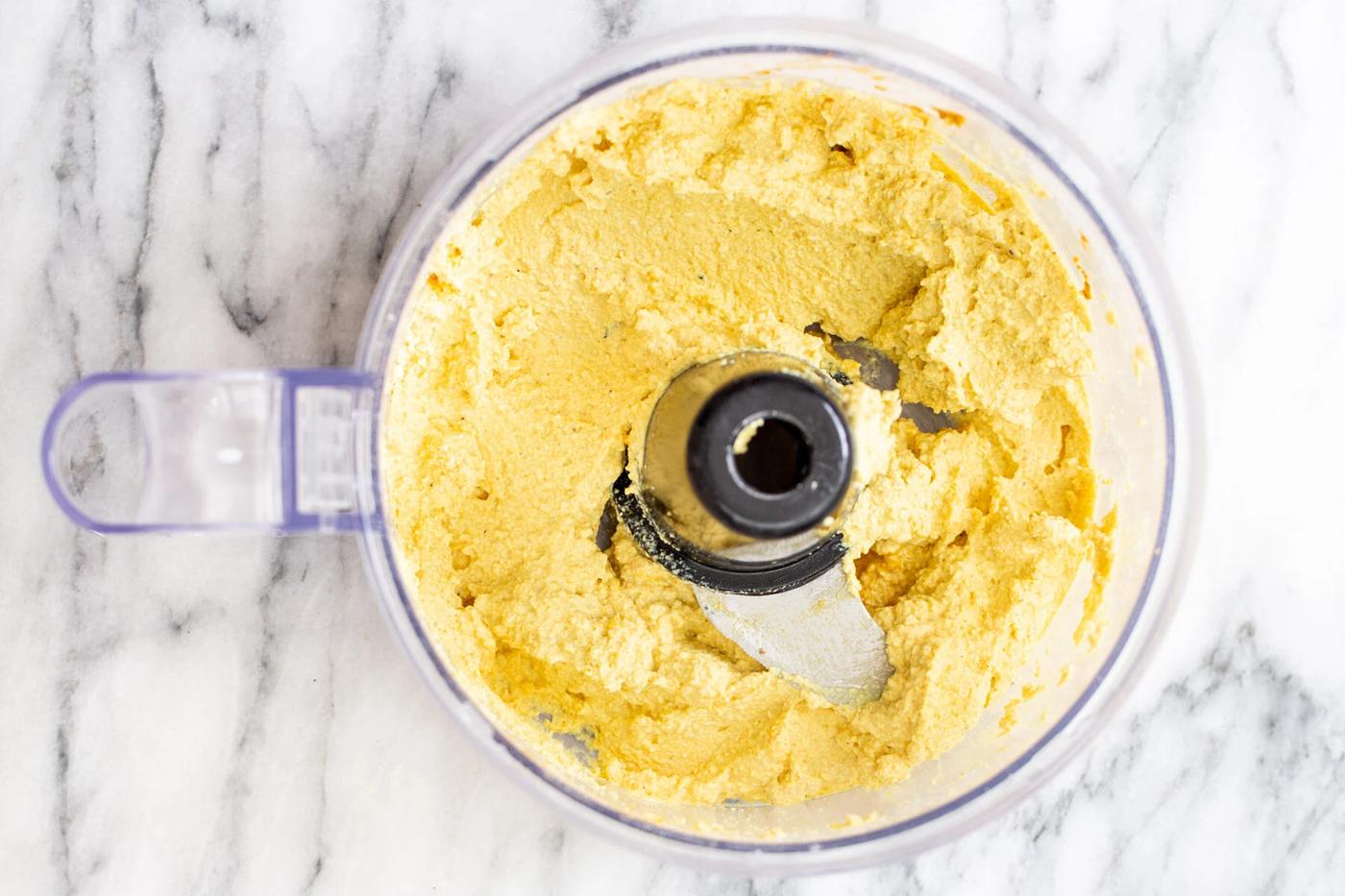 tofu filling in a food processor