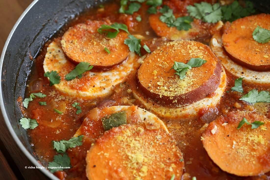 Vegan Shakshuka with Sweet Potato | Pitzn