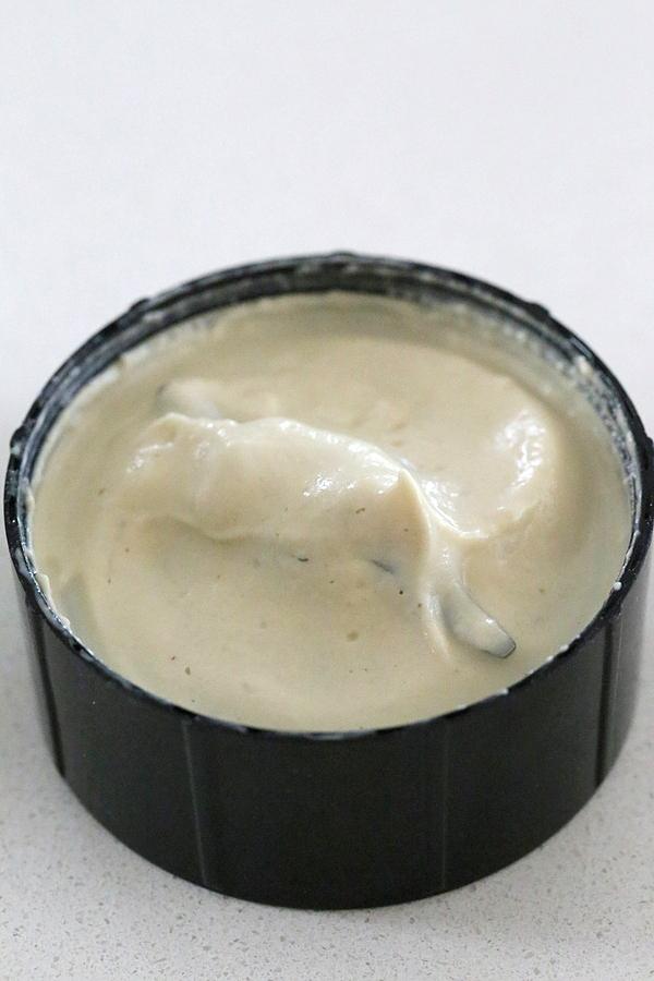 Easy Basic Vegan Sour Cream Recipe with cashews, lemon and vinegar. Use anywhere where you use sour cream. Vegan soy-free Recipe. | VeganRicha.com