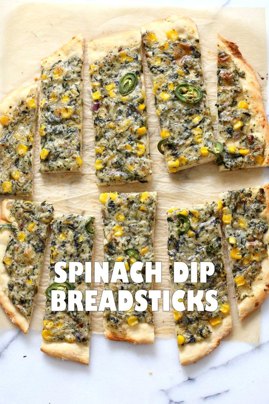 Vegan Spinach Dip Breadsticks