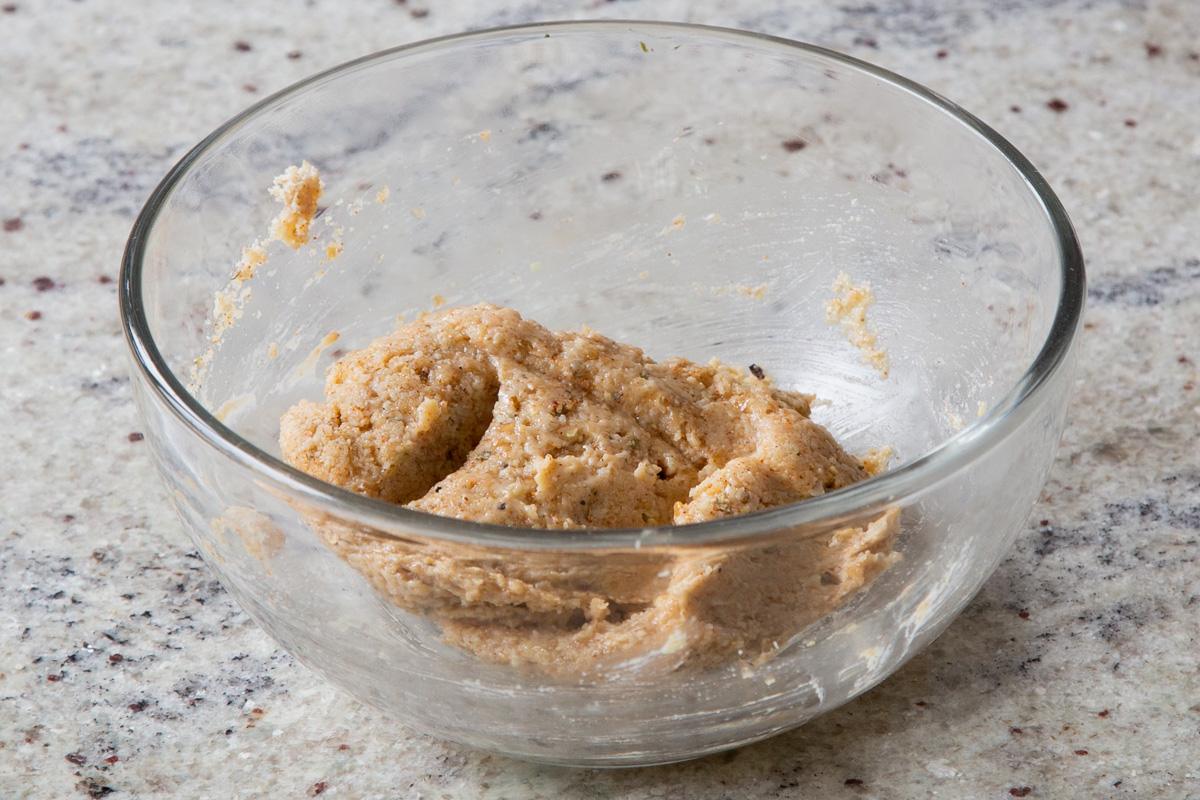 crouton dough, after mixing