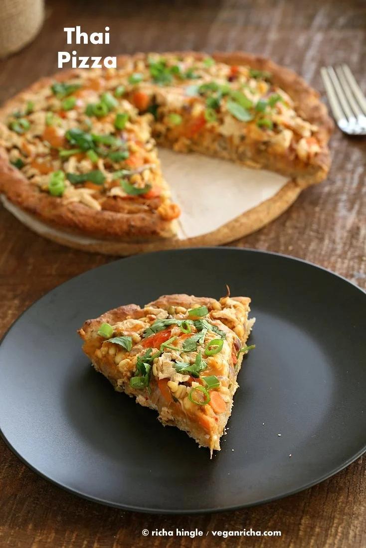 Vegan Thai Pizza with Gluten-free Crust