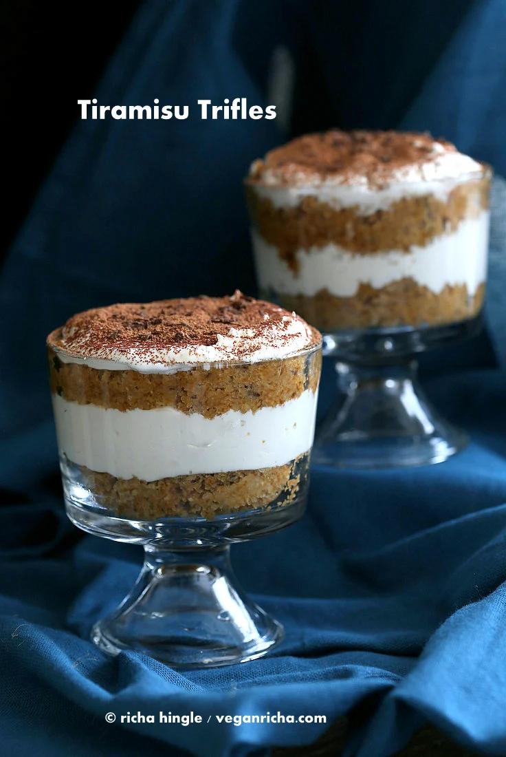 Vegan Tiramisu Trifles with Coco Whip.