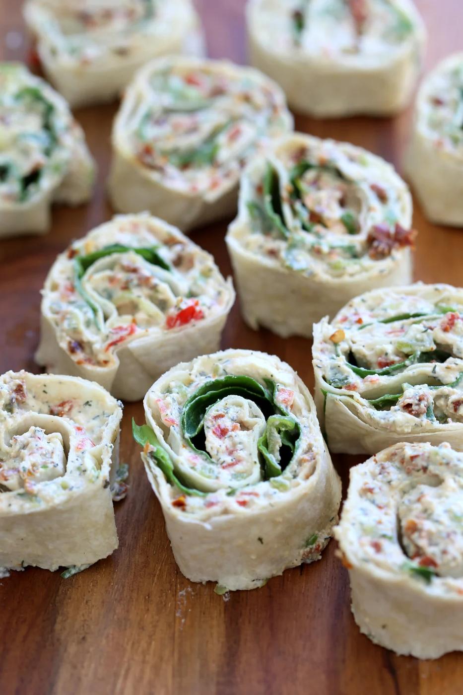 Vegan Tortilla Roll Ups Recipe with Dairy free cream cheese