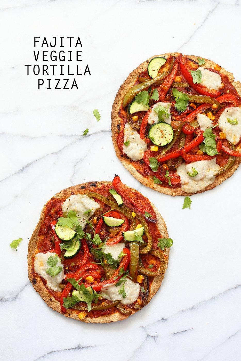 Vegetable Fajitas Tortilla Pizza