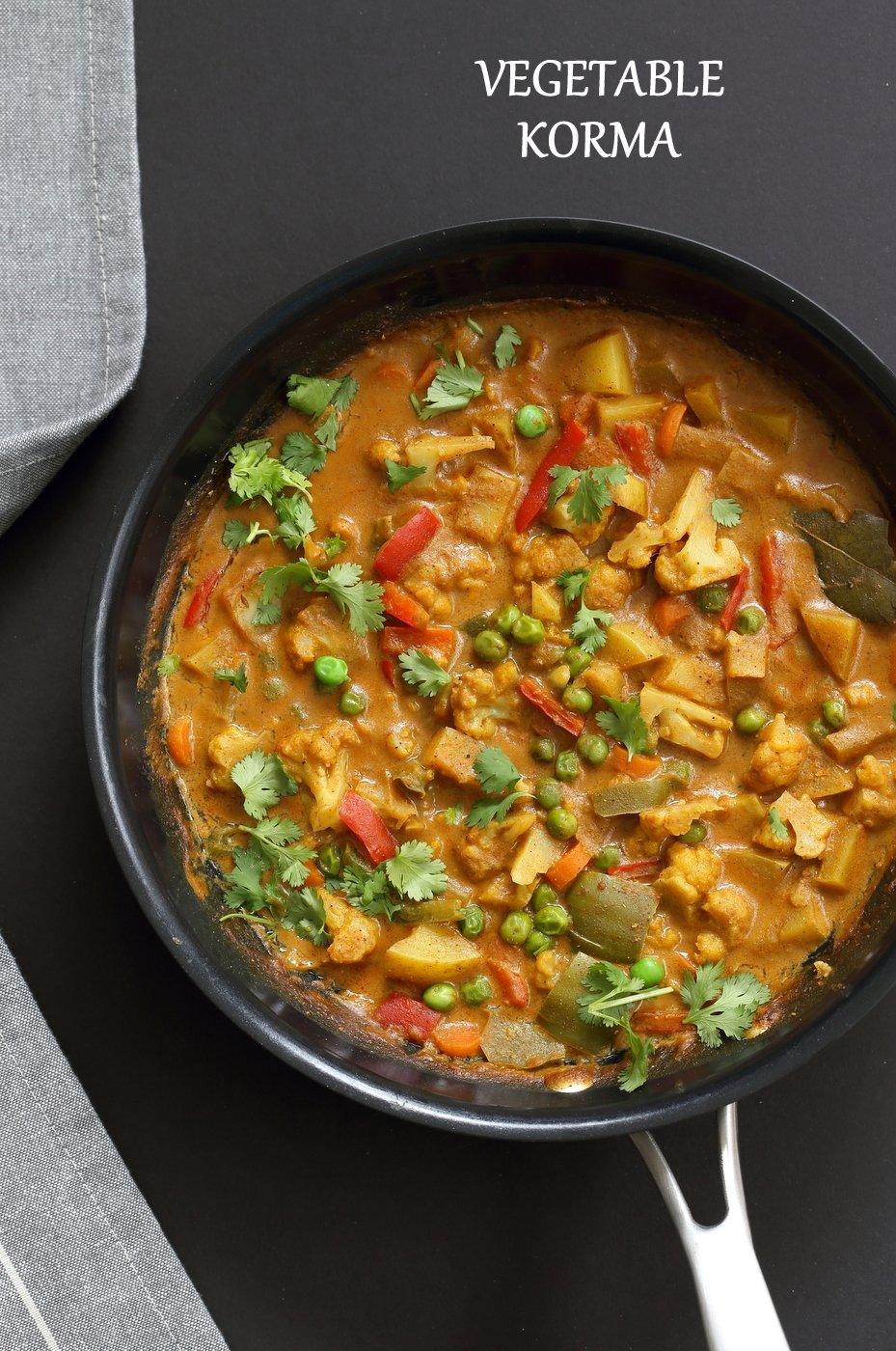 Vegetable Korma – Creamy Indian Korma Recipe No Onion Garlic