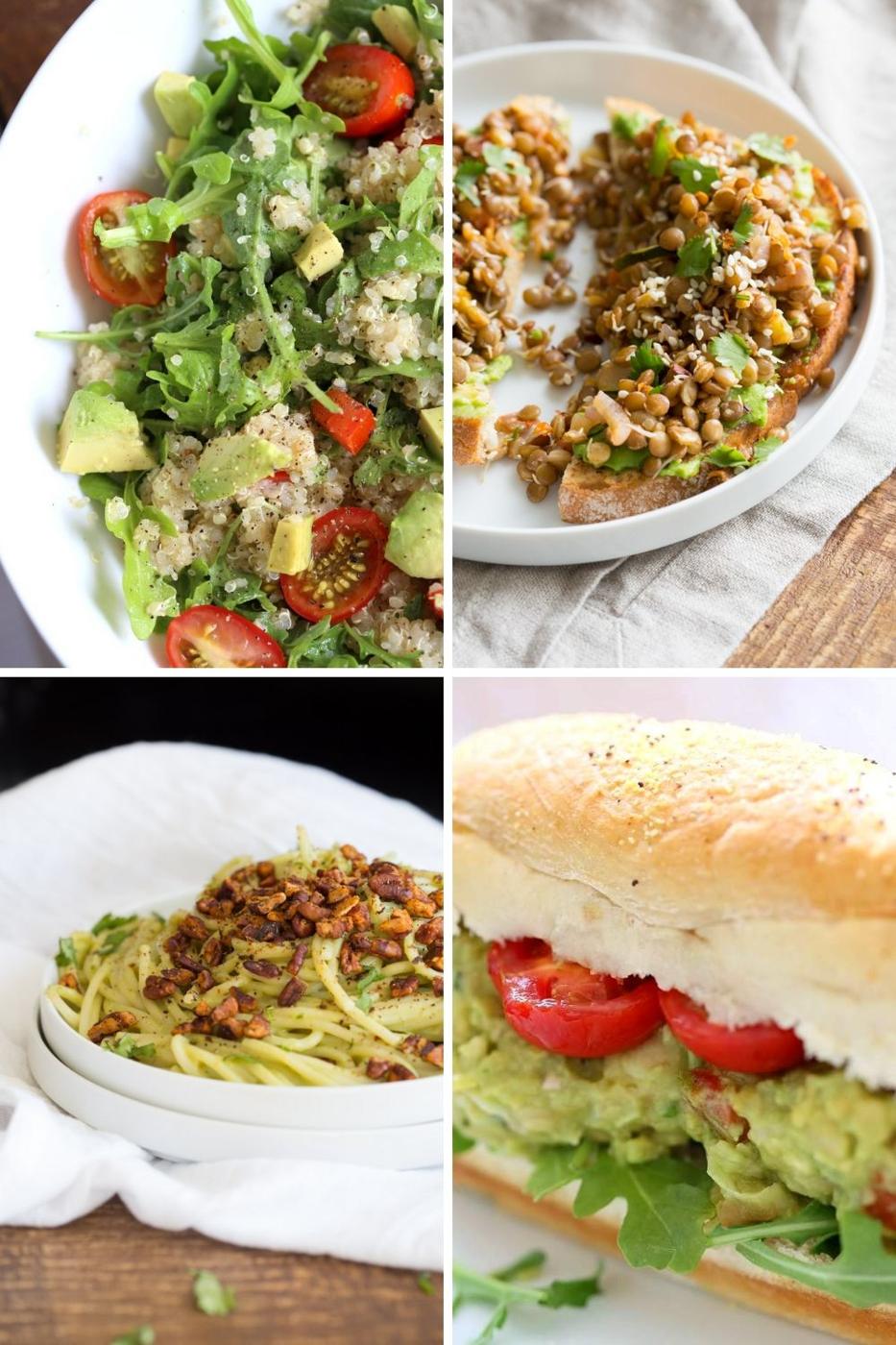 collage of avocado recipe ideas