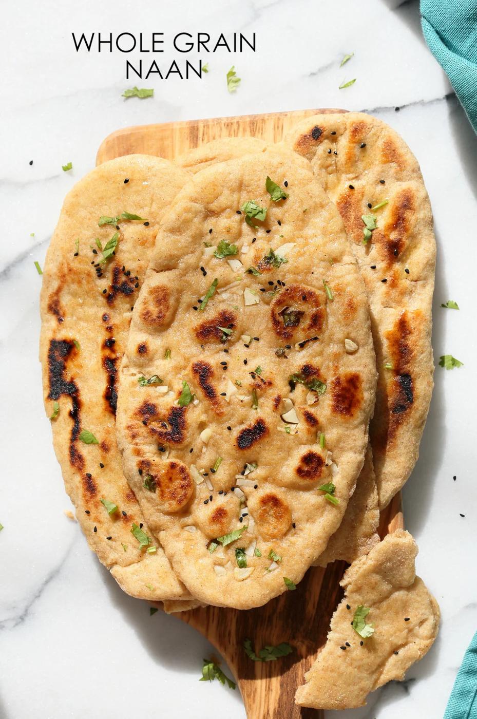 Whole Wheat Naan Bread – Vegan Indian Naan Recipe