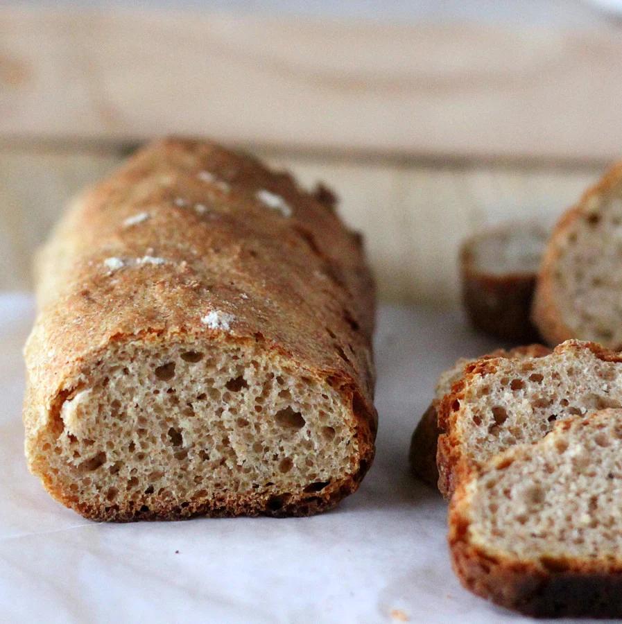 Whole Wheat Baguette/Long Loaves. Step by step. Vegan recipe