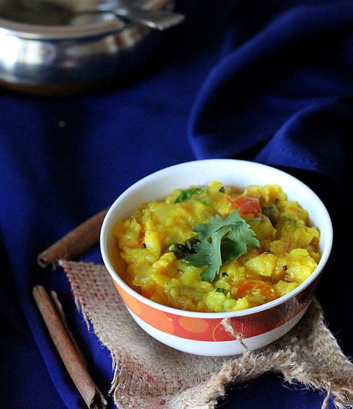 Yellow lentil Dal Stew/soup with Carrots and Zucchini/Brussels sprouts (Mung Daal) vegan glutenfree