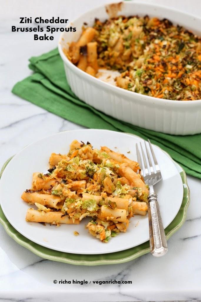 Ziti Cheddar Brussels Sprouts Bake Recipe