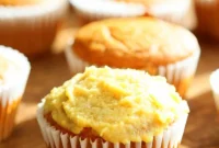 Luscious One-Bowl Vegan Mango Cupcakes