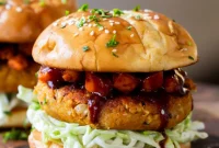 Hearty Peanut Carrot White Bean Burgers