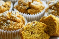 Golden Turmeric Carrot Chia Coconut Muffins