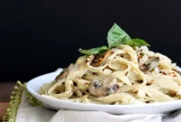 Velvet Vegan Mushroom Alfredo Fettuccine