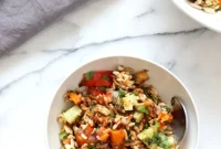 Sweet Potato Bhel: Zesty Indian Puffed Rice Salad with Mint and Tamarind