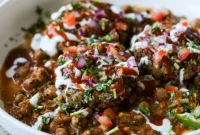 Flavorful Tikki Chole Potato Quinoa Patties and Chickpea Curry