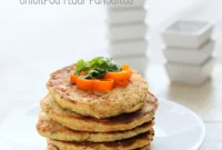 Gluten Free Vegan Chickpea Fritters with Cauliflower and Shiitake