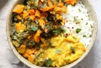 Instant Pot Sweet Potato and Chard Saag Curry