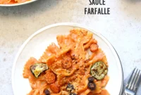 Bow-Tie Bliss: Vegan Rose Sauce with Roasted Garden Medley