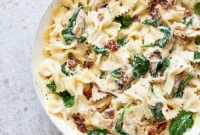 Sun-Kissed Tomato Cream Pasta with Garlicky Soy Curls
