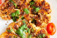 Spicy Cajun Cauliflower Steaks with Fresh Chimichurri