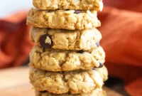 Easy One-Bowl Vegan Peanut Butter Oatmeal Chocolate Chip Cookies