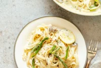 30 Minute Vegan Lemon Asparagus Pasta