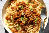 Zesty Lemongrass Tempeh with Sesame Noodles