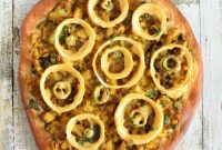 Plant-Based Desi Pizza: Samosa, Bhajji, and a Wholesome Chickpea Semolina Crust