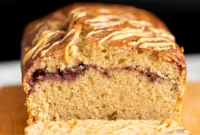 Vegan Peanut Butter Jelly Swirl Loaf