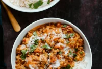 Golden Curried Lentil Bake