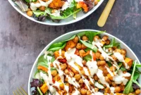 Spicy Sweet Potato Chickpea Power Bowl with Tahini