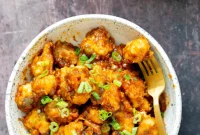 Golden Baked Cauliflower Manchurian