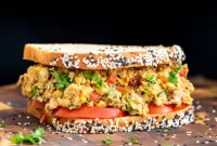 Vibrant Mediterranean Chickpea Sandwich