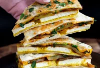 Smoky Tofu and Potato Sunrise Quesadillas
