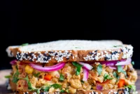 Golden Curried Chickpea Sandwich