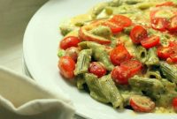 Fiery Vegan Cashew Cream Penne with Garden Veggies