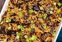 Savory Baked Vegan Mushroom Rice