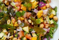 Fragrant Curry Leaf Mango Chickpea Zucchini Koshimbir