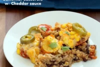 Hearty Vegan Quinoa Black Bean Bake with Butternut Cheddar Cream Sauce Gluten Free